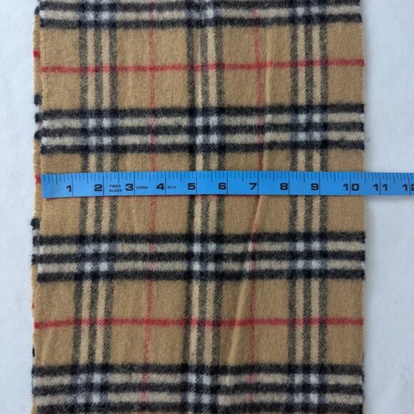 Burberry Unisex Lambswool Check Scarf Beige - Used – Soft Warm Designer Style - Picture 7 of 7